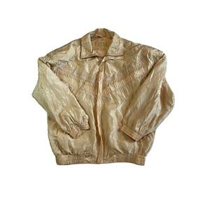 Fuda International jacket silk shoulder pads gold BR
